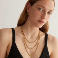 Vorschau: Marguerite Chain Medium - Halsketten - 24k vergoldet