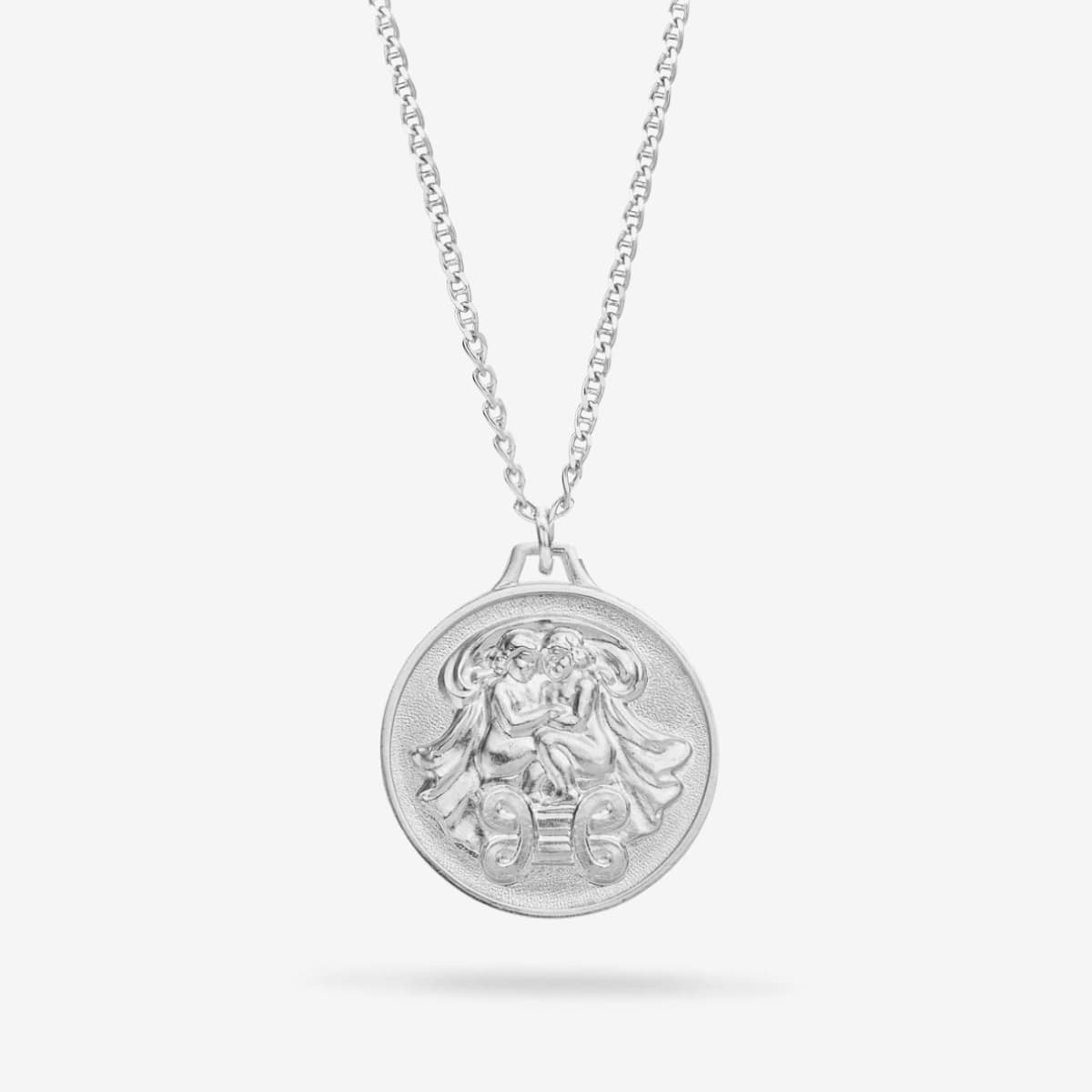 Zodiac Gemini Medallion Silver - Halsketten - Silber