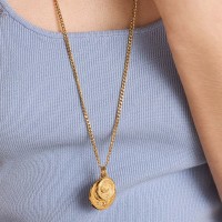 Vorschau: Luna Small & Large - Halskette - 24k vergoldet