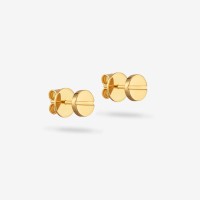 Vorschau: Mini Signet Earrings - Ohrstecker - 18k vergoldet