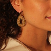 Vorschau: Soft Champagne Drop Glassberry S Earrings - Ohrhänger - 18k vergoldet