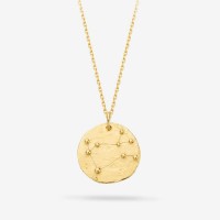Vorschau: Constellation Virgo Medallion Gold - Halsketten - 18k vergoldet