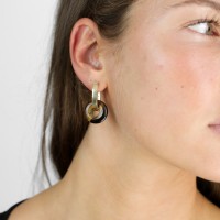 Vorschau: Medium Tiger Eye - Kreolen Anhänger