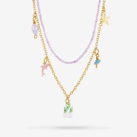 Vorschau: Ying Yang Necklace - Halskette - Lila - 18k vergoldet
