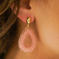 Vorschau: Glassberry Drop S Light Pink - Ohrhänger - 18k vergoldet