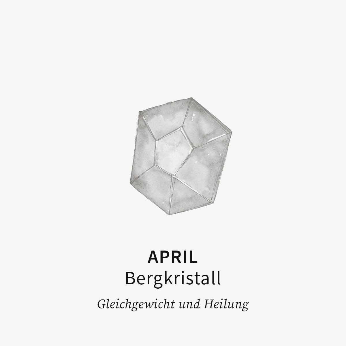 Birthstone April - Halsketten - Silber