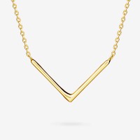 Vorschau: V - Halskette - 14k Gold