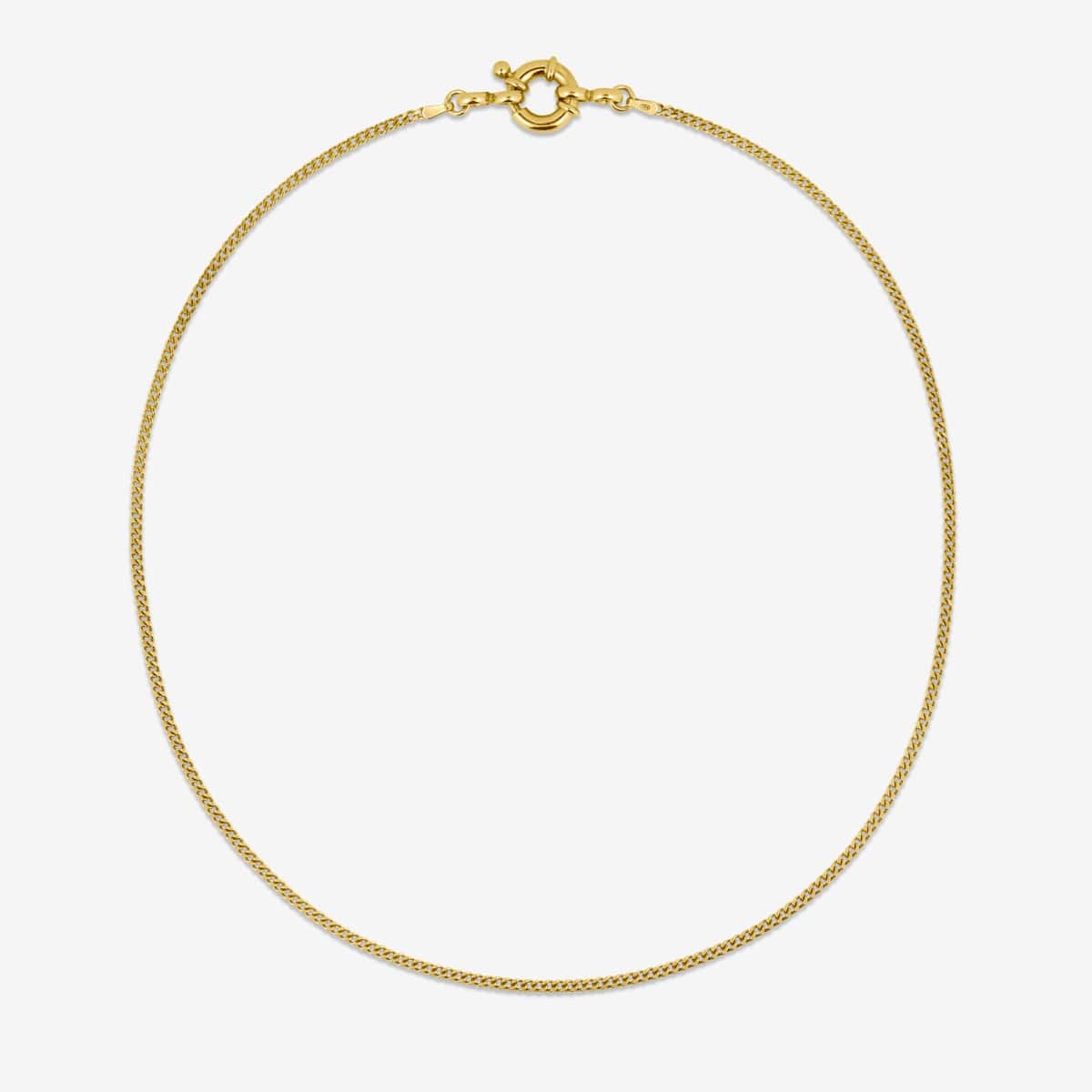 Medium Link + Big Closure 45cm - Halsketten - 18k vergoldet