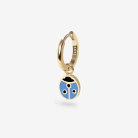 Vorschau: Ladybug Blue - Single Ohrring - 18k vergoldet